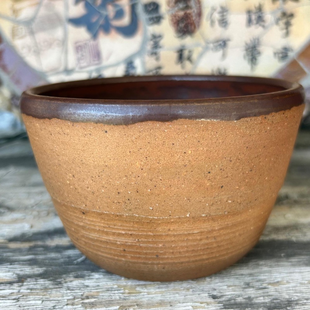 Handmade Studio Pottery Rustic Earthy Glazed Ceramic Bowl Signed Artist Mark